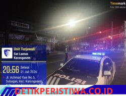 Melalui Giat Blue Light Patroli Barcode, Unit Turjagwali Menyusuri Jalan Kesatrian Diponogoro dan Kartini  