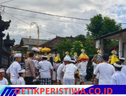 Rangkaian Aci Piodalan Pura Puseh, Polsek Bebandem dan Pecalang Amankan Jalur Mesucian