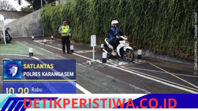 Pastikan Kelayakan dan Kemampuan Berkendara, Pemohon SIM Baru Jalani Uji Praktek di Polres Karangasem