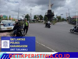 Ciptakan Kelancaran Arus Lalu Lintas, Personil Lantas Lakukan Gatur Lalin di Ktl 2