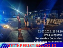 Cegah Tindak Kriminalitas Malam Hari, Polsek Bebandem Intensifkan Patroli Dialogis dan Blue Light Patrol