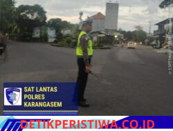 Utamakan Keselamatan Pejalan Kaki, Unit Turjawali Sat Lantas Lakukan Gatur  Lalin di Pos 3 Patung Salak Jasri