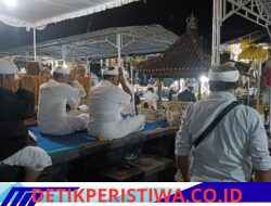 Pererat Sinergitas Adat dan Kepolisian, Kapolsek Bebandem Sembahyang Bersama Berikan Himbauan Kamtibmas di Pura Puseh