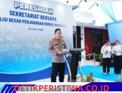 Resmikan Sekretariat Bersama Koalisi Besar Perjuangan Buruh Indonesia, Kapolri Tekankan Memperjuangkan Hak-hak dan Kesejahteraan Buruh Harus Terus Dijaga