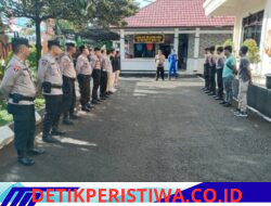 Jelang Pergantian Tugas Piket di Mako, Sat Lantas Polres Karangasem Ikuti Apel Serah Terima Tugas Jaga
