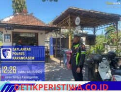 Ciptakan Situasi Kamtibmas Kondusif, Sat Lantas Polres Karangasem Berikan Pengamanan Obyek Wisata Taman Sukasada Ujung