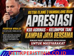 Ketua Elang 3 Hambalang Riau Apresiasi KSO Agrinas–Kelompok Tani Kampar Jaya Bersama, Ribuan Paket Sembako Disalurkan untuk Masyarakat