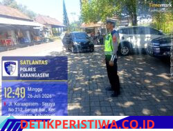 Sat Lantas Polres Karangasem Back Up Pengamanan di Kawasan Obyek Wisata Taman Sukasada Ujung