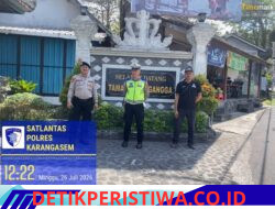 Berikan Rasa Aman dan Nyaman kepada Pengunjung, Sat Lantas Berikan Pengamanan di Kawasan Obyek Wisata Tirtagangga