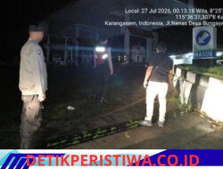 Tingkatkan Harkamtibmas, Polsek Bebandem Gelar KRYD Patroli Menyasar Pemukiman Hingga Objek Vital