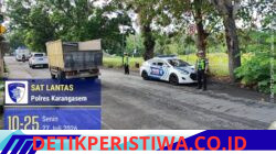 Cegah Lakalantas, Satlantas Polres Karangasem Lakukan Gatur  Lalin di Sepanjang jalur Obyek Wisata Candidasa