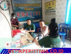 Pastikan Kesehatan Personil yang Bertugas, Tim Medis Puskesmas Manggis Lakukan Pemeriksaan Kesehatan kepada Personil Polsek Kawasan Pelabuhan Padangbai