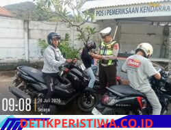 Jaga Stabilitas Keamanan Bali, Personel Polsek Padangbai Perketat Pemeriksaan Kendaraan Bermotor 