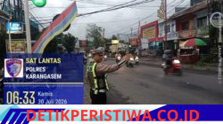 Pastikan Kelancaran Arus Lalulintas, Anggota Lantas Polres Karangasem Lakukan Gatur Pagi di Simpang Tiga BTN Taman Asri Karangasem