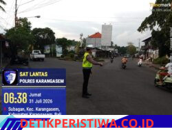 Cegah Lakalantas, Unit Turjawali Sat Lantas Intensifkan Gatur Lalin di Pos 3 Patung Salak Jasri