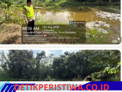 Antisipasi Karhutla, Polsek Belitang III Cek Embung Air
