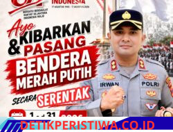 Kapolres Aceh Timur Ajak Warga Kibarkan Merah Putih Sambut HUT Ke-81 RI