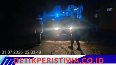 Jaga Kondusifitas Situasi Kamtibmas Malam Hari, Polsek Bebandem Gelar Blue Light Patrol di Wilayah Hukumnya