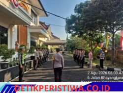 Jelang Pergantian Tugas Piket di Mako, Sat Lantas Polres Karangasem Ikuti Apel Serah Terima Tugas Jaga 