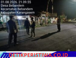 Cegah Tindak Kejahatan Jalanan dan Laka Lantas, Polsek Bebandem Gelar Blue Light Patrol di Jalur Rawan