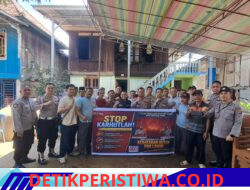 Program TSKD, Polsek Pemulutan Ogan Ilir Ajak Masyarakat Bersama Jaga Kamtibmas dan Cegah Karhutla
