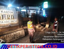 Ciptakan Situasi Kondusif dan Antisipasi Gangguan Kamtibmas, Polsek Bebandem Gelar Patroli Barcode