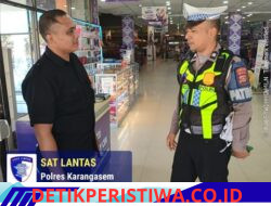 Kegiatan Rutin Yang Ditingktkan, Satlantas Polres Karangasem Laksanakan Patroli di Areal Pertokoan, Terminal dan Pasar