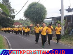Jaga Kebugaran Fisik Personel, Polres Karangasem Gelar Olahraga Bersama