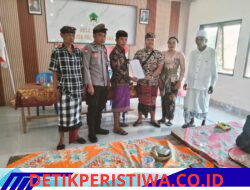 Bhabinkamtibmas Desa Tri Eka Buana Hadiri dan Kawal, Pelantikan Kepala Wilayah Banjar Dinas Pungutan