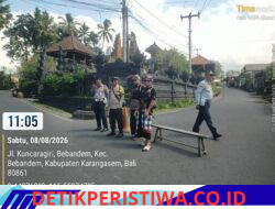 Sinergi 4 Pilar, Polsek Bebandem Kawal Pengamanan Ngaben Massal 44 Sawa di Banjar Adat Tihingan