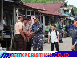 Saka Bahari Lanal Dumai Kobarkan Semangat Nasionalisme dan Peduli Pesisir di Kampung Nelayan