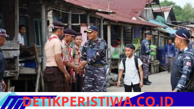 Saka Bahari Lanal Dumai Kobarkan Semangat Nasionalisme dan Peduli Pesisir di Kampung Nelayan