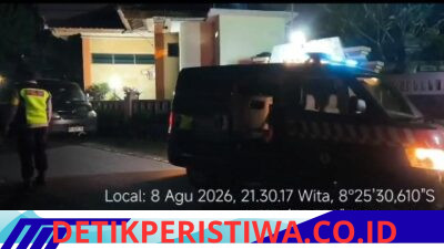 Jaga Kondusivitas Wilayah di Malam Hari, Personel Polsek Bebandem Intensifkan Giat Blue Light Patrol