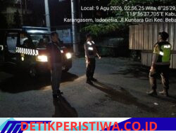 Pastikan Obyek Vital dan Pemukiman Warga Aman, Polsek Bebandem Intensifkan Patroli Barcode pada Dini Hari