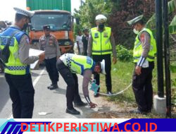 Polres Bireuen Gelar Olah TKP Kejadian Laka Lantas Antara Mobil Pengangkut Sampah dan Mobil Box