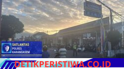 Rutinitas Pagi Anggota Sat Lantas Polres Karangasem Lakukan Gatur Pagi, di Simpang Tiga BTN Taman Asri Karangasem