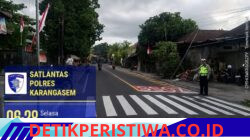 Antisipasi Kecelakaan pada Kalangan Pelajar, Anggota Lantas Polres Karangasem Bantu Sebrangkan Siswa Siswi SD Negeri 1 Subagan