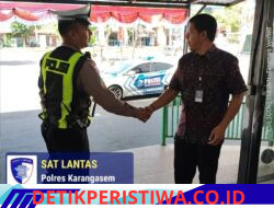 Perkuat Sinergi, Satuan Lalu Lintas Polres Karangasem Gelar Patroli Dialogis di Kawasan Pertokoan