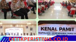 Polres Oku Timur Mengelar Acara Kenal Pamit Kapolsek Semendawai Suku III Dan Ramah Tamah Bersama Insan Pers