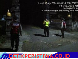 Jaga Kondusifitas Malam Hari, Polsek Bebandem Gelar Blue Light Patrol Sasar Daerah Rawan dan Pemukiman Penduduk 