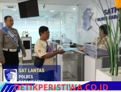 Berikan Layanan Prima kepada Masyarakat, Ramah dan Santun Pemandu Pelayanan Satpas Polres Karangasem Layani Masyarakat 