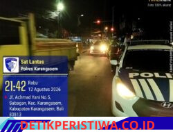 Pastikan Kedisiplinan dalam Beralulintas dan Mengutamakan Keselamatan Pengguna Jalan, Sat Lantas Polres Karangasem Intensifkan Giat Blue Light Patrol dan Hunting System