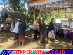 Perkuat Sinergitas dan Nilai Budaya, Kapolsek Bebandem Hadiri Karya Pitra Yadnya Masal di Banjar Adat Tihingan