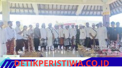 Kapolsek Sidemen Diwakili Bhabinkamtibmas Desa Wisma Kerta, Hadiri Pengukuhan Bendesa dan Prajuru Desa Adat Wangsean