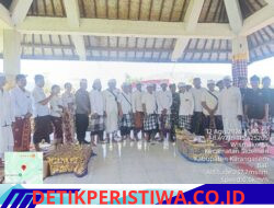 Kapolsek Sidemen Diwakili Bhabinkamtibmas Desa Wisma Kerta, Hadiri Pengukuhan Bendesa dan Prajuru Desa Adat Wangsean