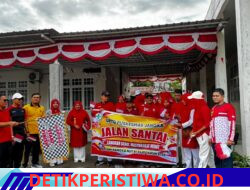 Semarak HUT RI ke-81, Puskesmas Jangka Gelar Jalan Santai dengan Nuansa Merah Putih