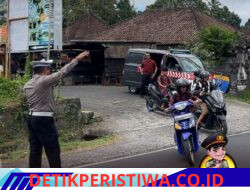 Cegah Laka Lantas, Personil Polsek Rendang Rutin Lakukan Pos Strong Point 