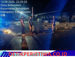 Nyalakan Rotator Biru di Malam Hari, Polsek Bebandem Gelar Blue Light Patrol Ciptakan Situasi Kamtibmas Kondusif