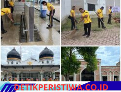 Sambut HUT Ke-81 RI, Polres Bireuen Gelar Bakti Sosial di Masjid