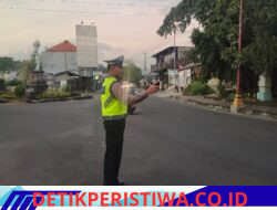 Pastikan Kelancaran Arus Lalulintas, Unit Turjawali Sat Lantas Lakukan Gatur  Lalin di Pos 3 Patung Salak Jasri